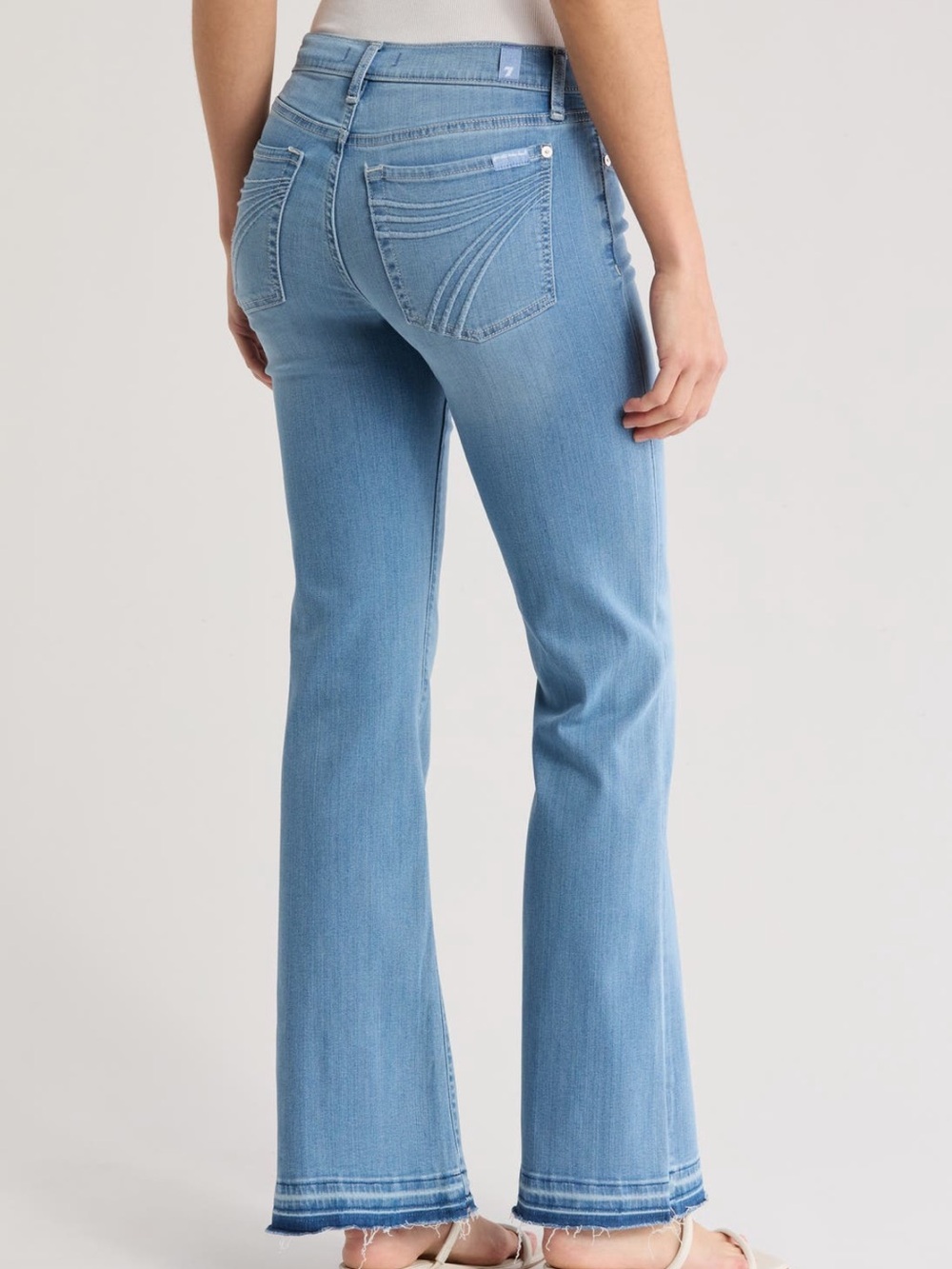 7 For All Mankind Light Wash Bootcut Jeans